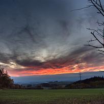 31.10. pohled z Malého kozlíku směr Květkovice